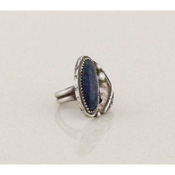 Sterling Silver Lapis Lazuli Ring Size 6 1/2 - Picture 3 of 8